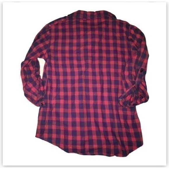 Sanctuary Plaid Light Flannel Button Up - Picture 4 of 4